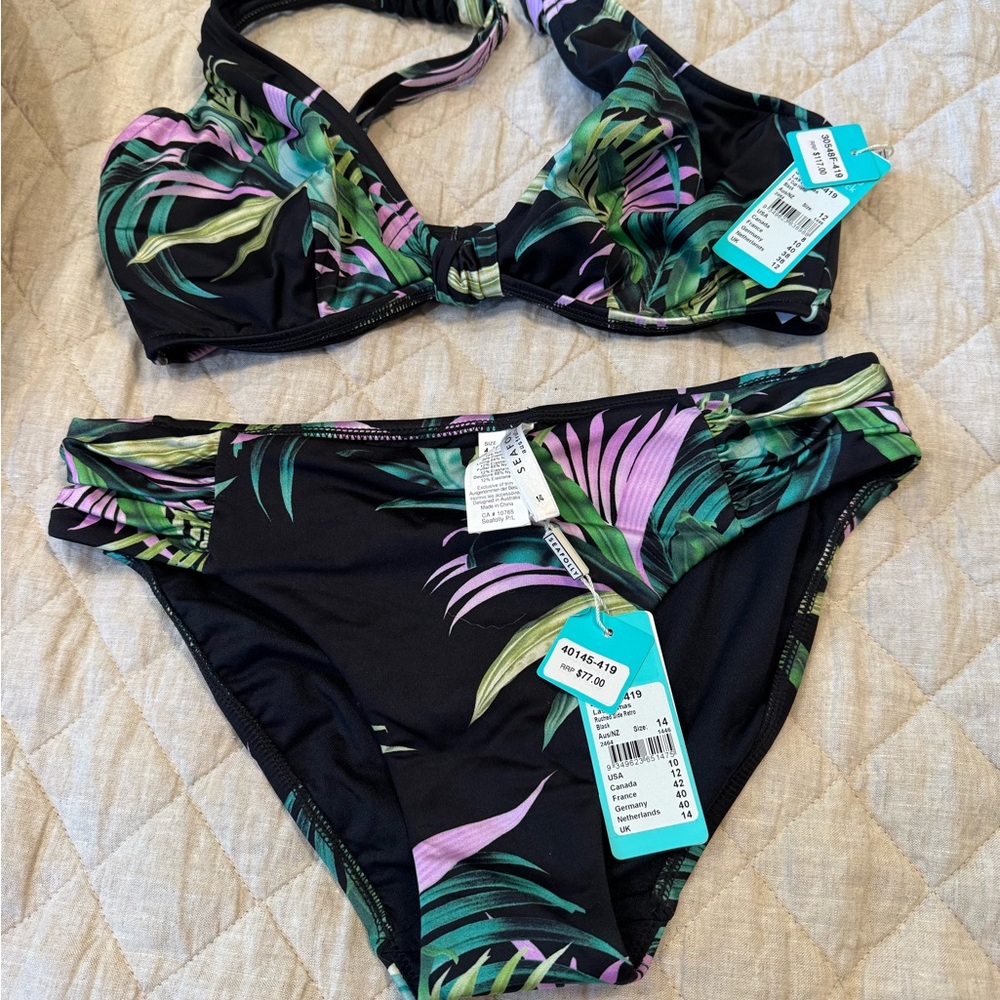 3 piece Tropical Print Maxi Dress and swimsuit - Picture 8 of 16